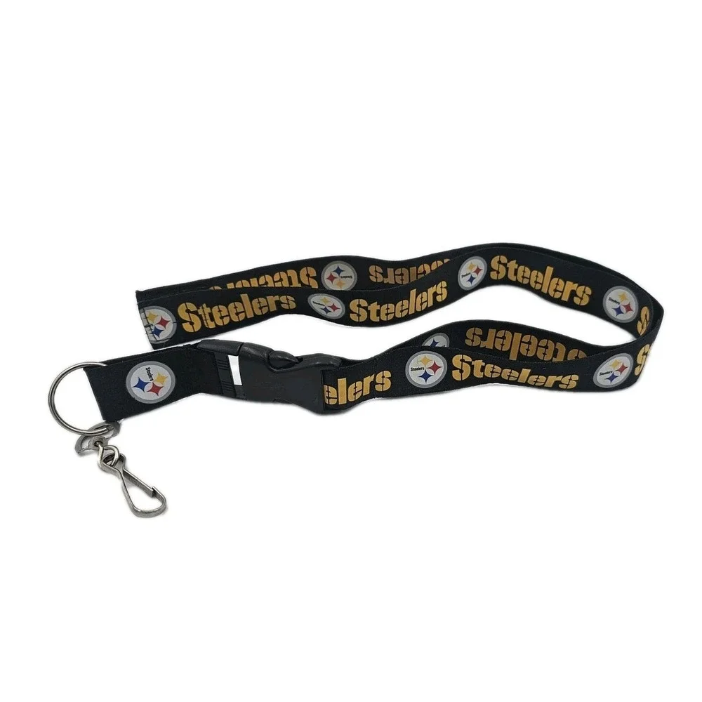 Pittsburg Steelers Gametime NFL Series Detachable Black and Yellow Lanyard